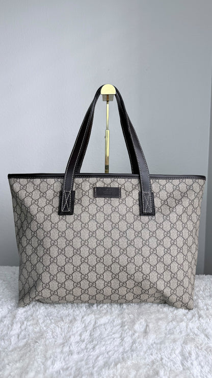 GUCCI Tote Medium GG Supreme Dark brown