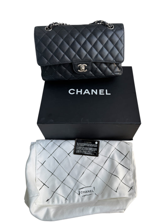 Chanel Classic Medium Caviar Silver Hardware