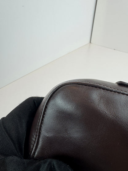 Fendi Vitello Elite Small Chameleon Crossbody Dark Brown