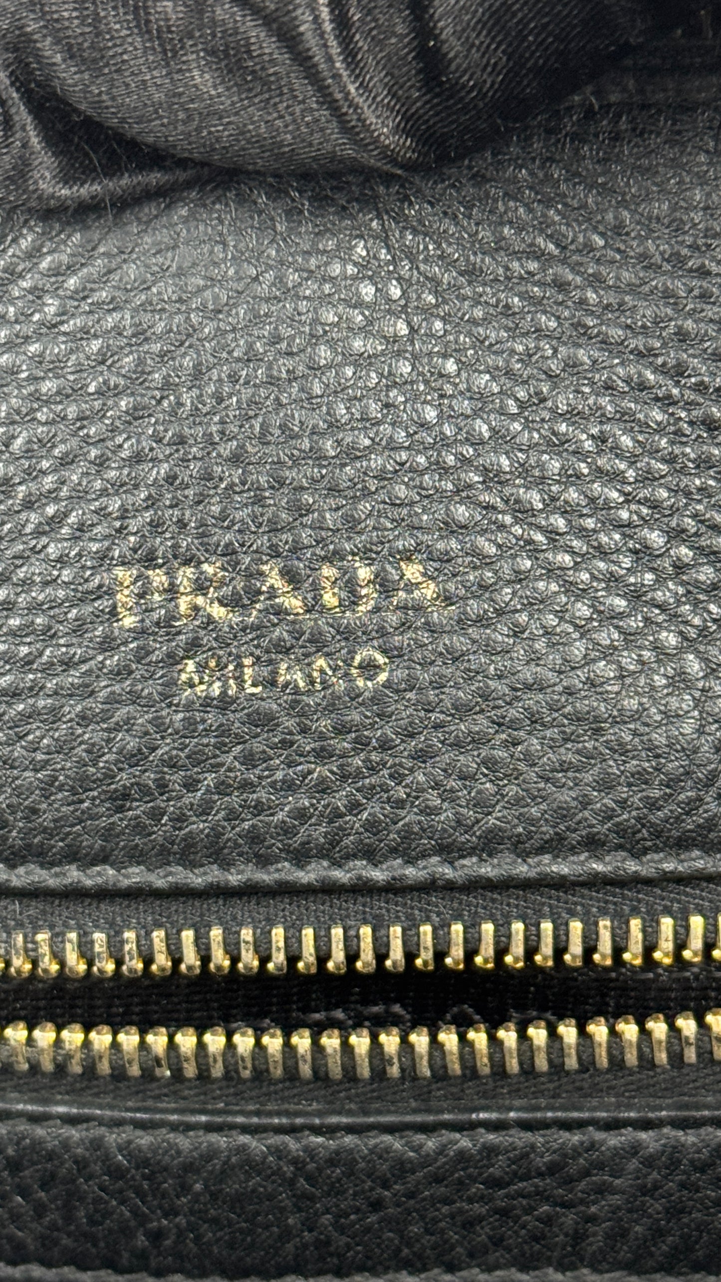 Prada Vitello Daino Leather Tote Black