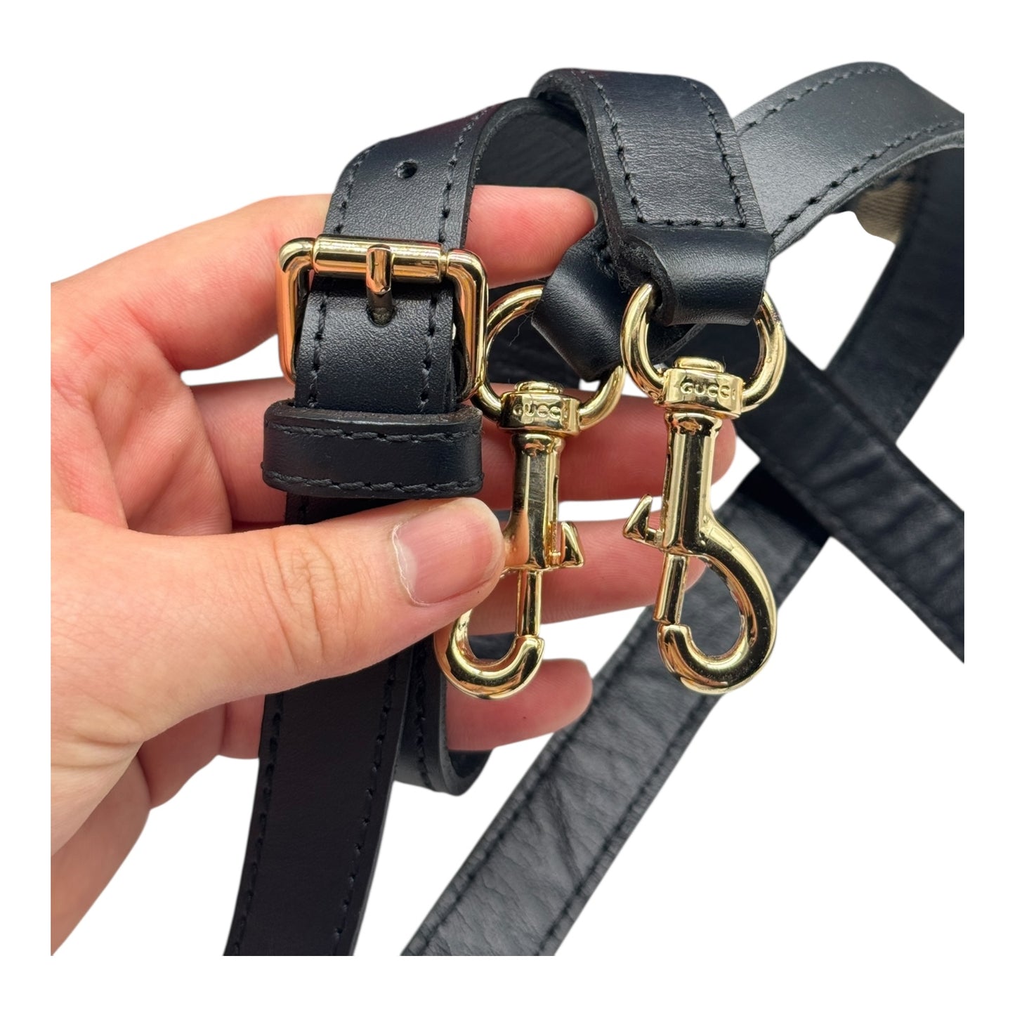 Authentic Gucci Boston GG Canvas Navy Blue