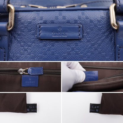 Gucci Briefcase Diamond Microguccdssima leather Blue