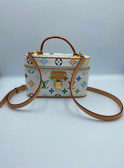 Louis Vuitton x Takashi Murakami Multicolor Monogram Vanity Chain pouch