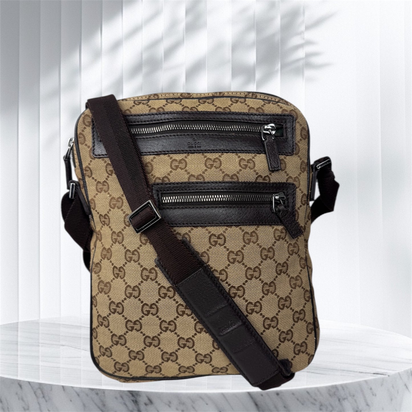 Gucci GG Canvas Crossbody Brown