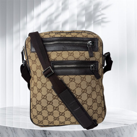 Gucci GG Canvas Crossbody Brown
