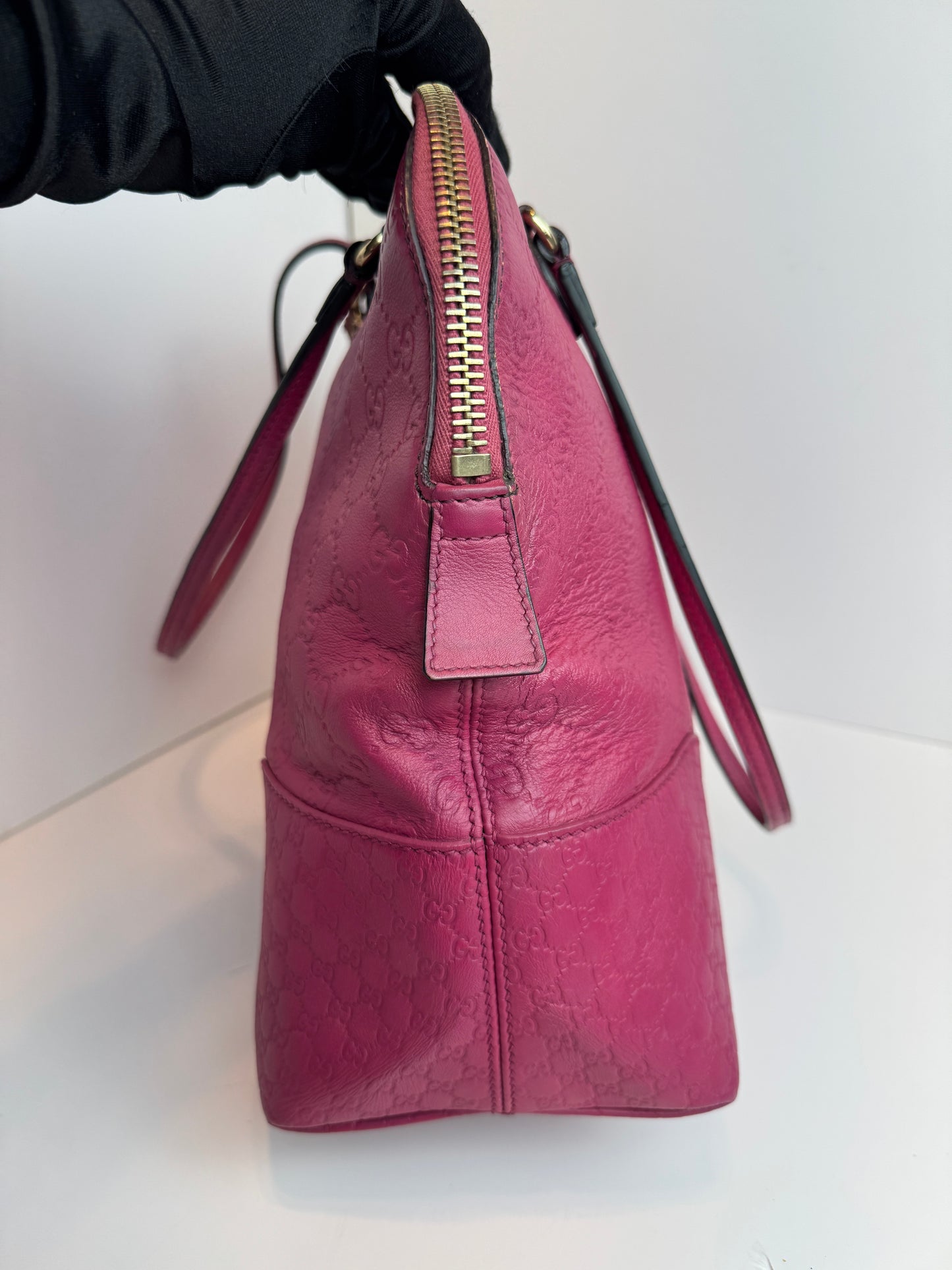 GUCCI Bree Shoulder Leather Pink
