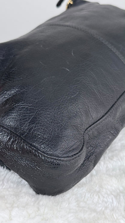 FENDI shoulder FF Leather Black