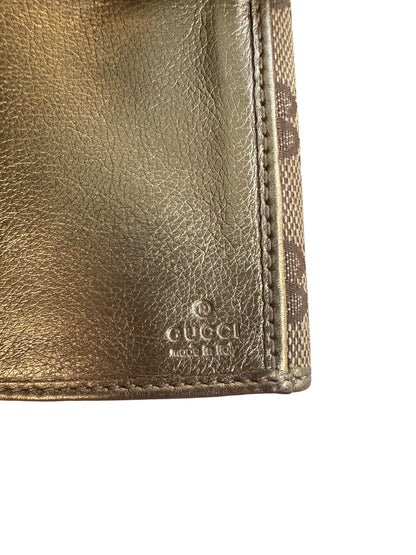 WA7👛 Gucci long wallet GG Canvas gold (COA included) retail $885