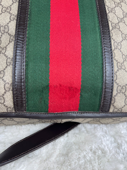 GUCCI Web Flap large Messenger GG Supreme Coated Canvas