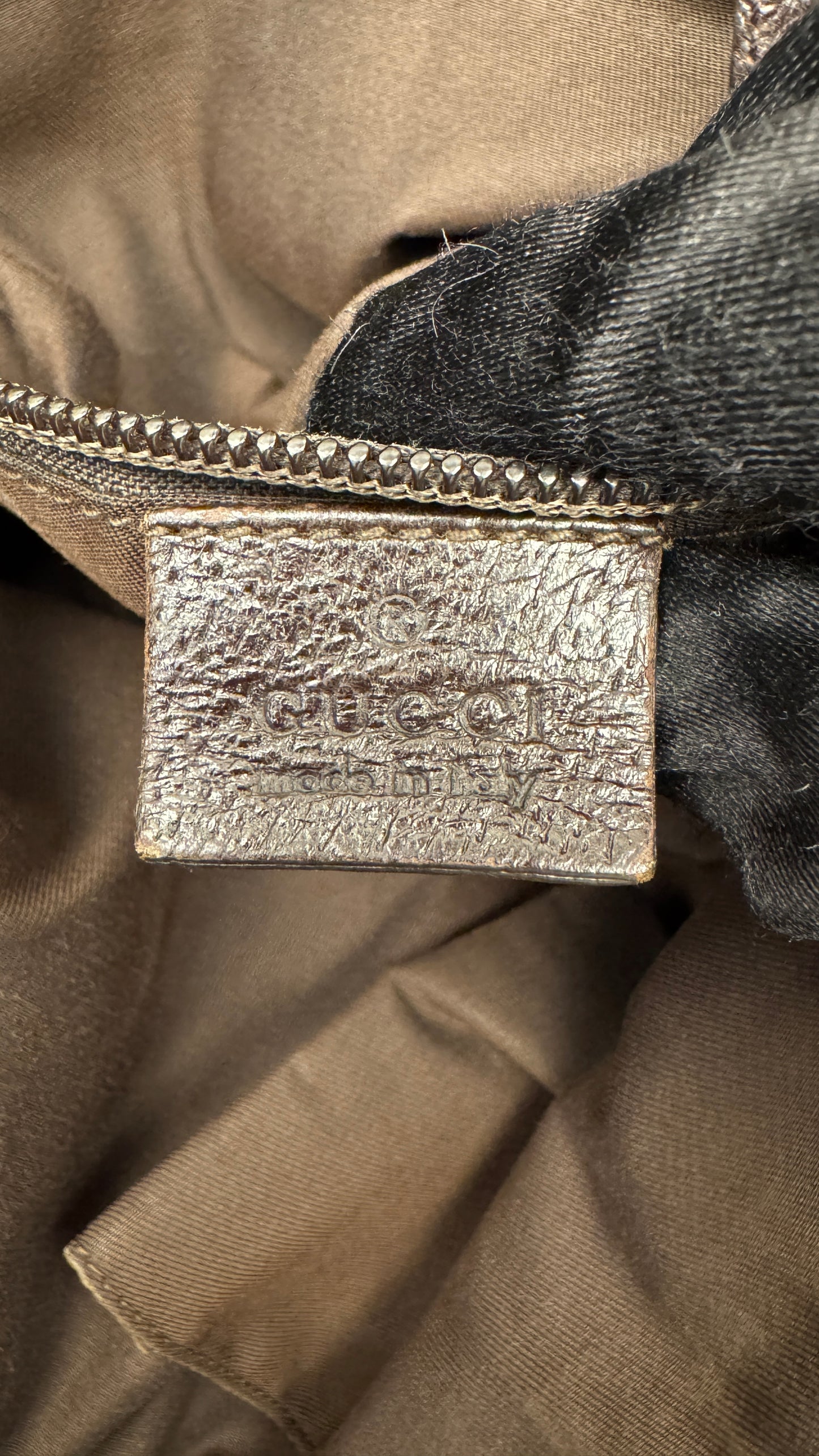 Gucci Half Moon Saddle Zip Crossbody GG Canvas Large