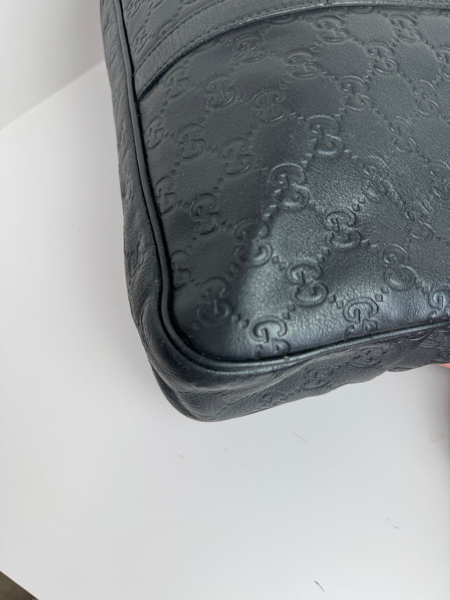 Gucci Briefcase Monogram GG Leather Black