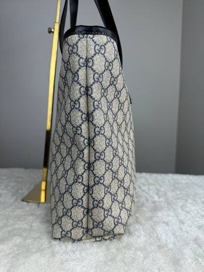 GUCCI Tote Medium GG Supreme Coated canvas Navy