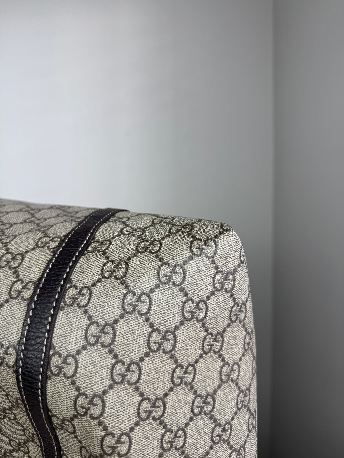 GUCCI Shopping Tote GG Coated Canvas Brown