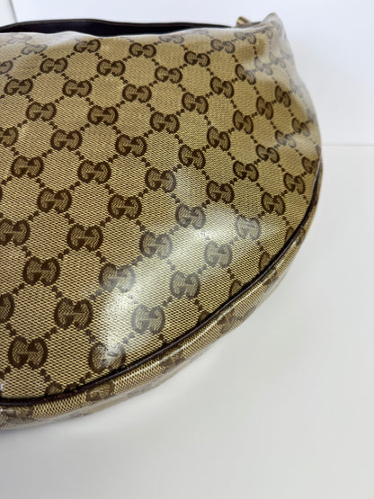 GUCCI GG Crystal Canvas Duchessa Hobo Bag