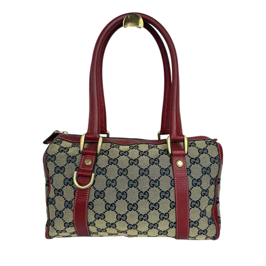 Gucci GG Canvas Boston Navy and red