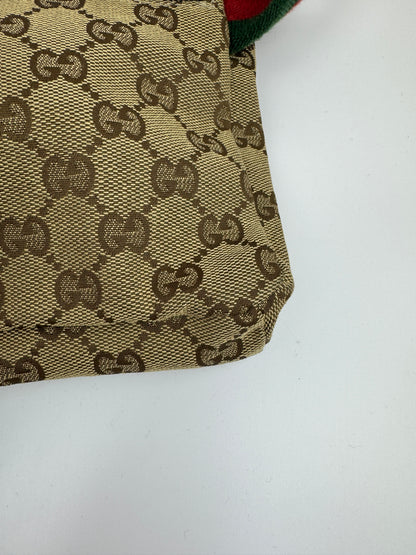 Gucci Web Stripe Belt Bag GG Canvas Brown