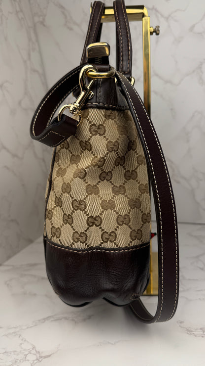 Gucci Mayfair Handle GG Canvas Brown
