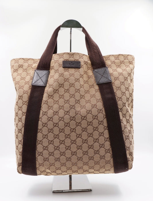 GUCCI Original Web Tote GG Canvas Tall (Vintage)