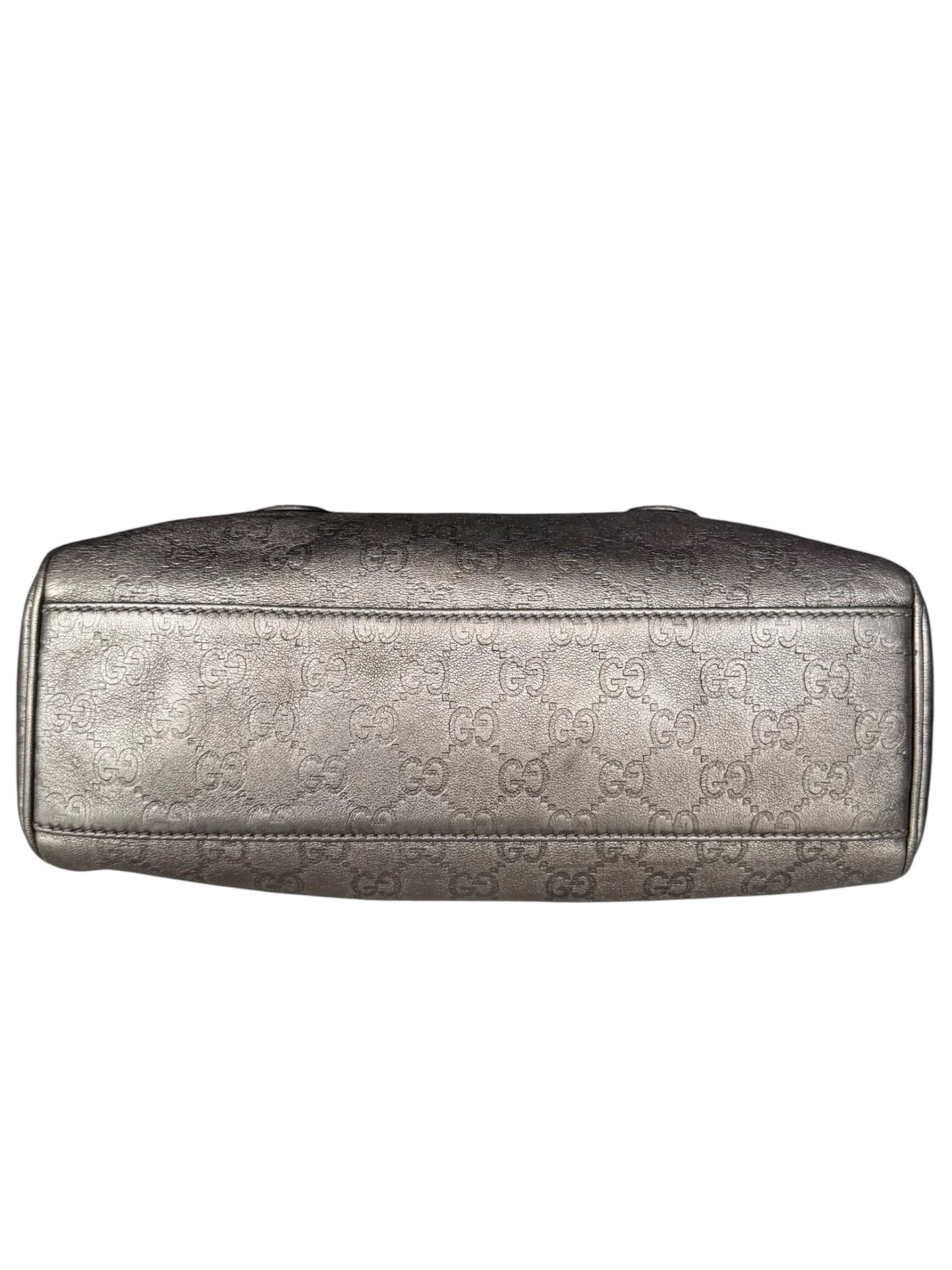 Gucci Boston Mini Guccisimma Leather Grey