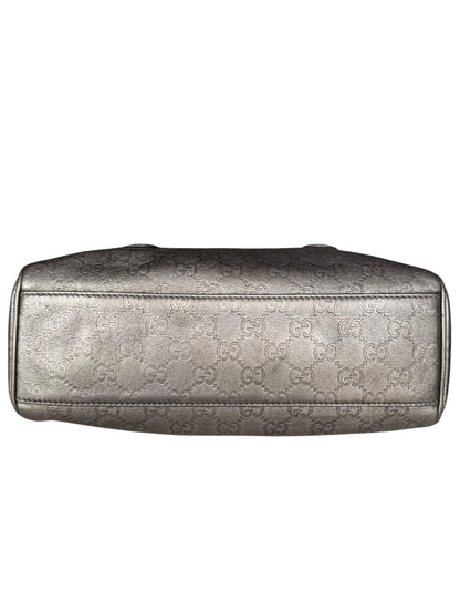 Gucci Boston Mini Guccisimma Leather Grey