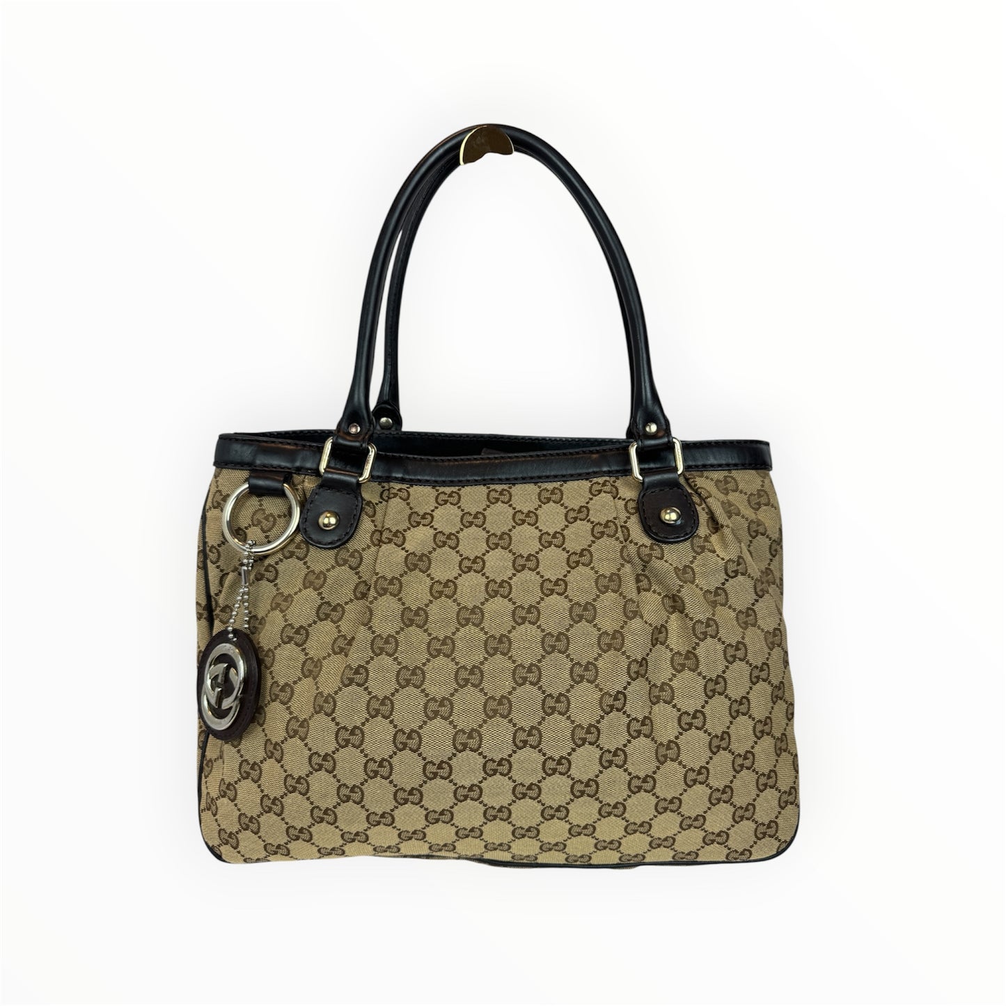 GUCCI Sukey Tote GG Canvas Brown