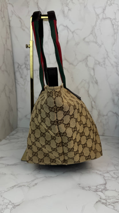 Gucci GG Canvas Web Tote Bag