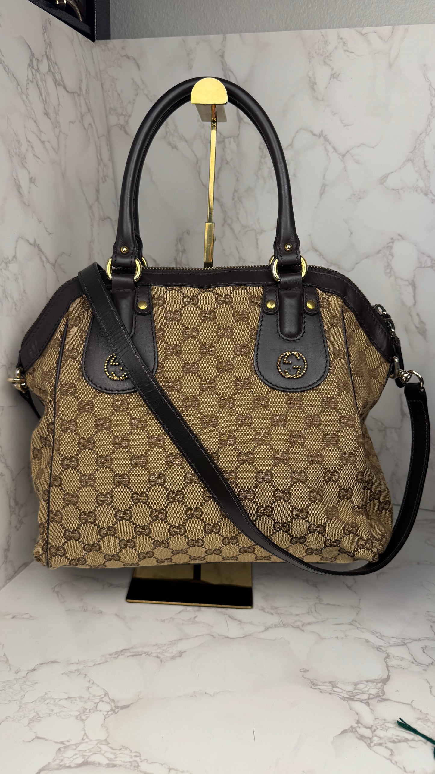 Gucci Scarlettt 2 way Tote Shoulder Bag GG