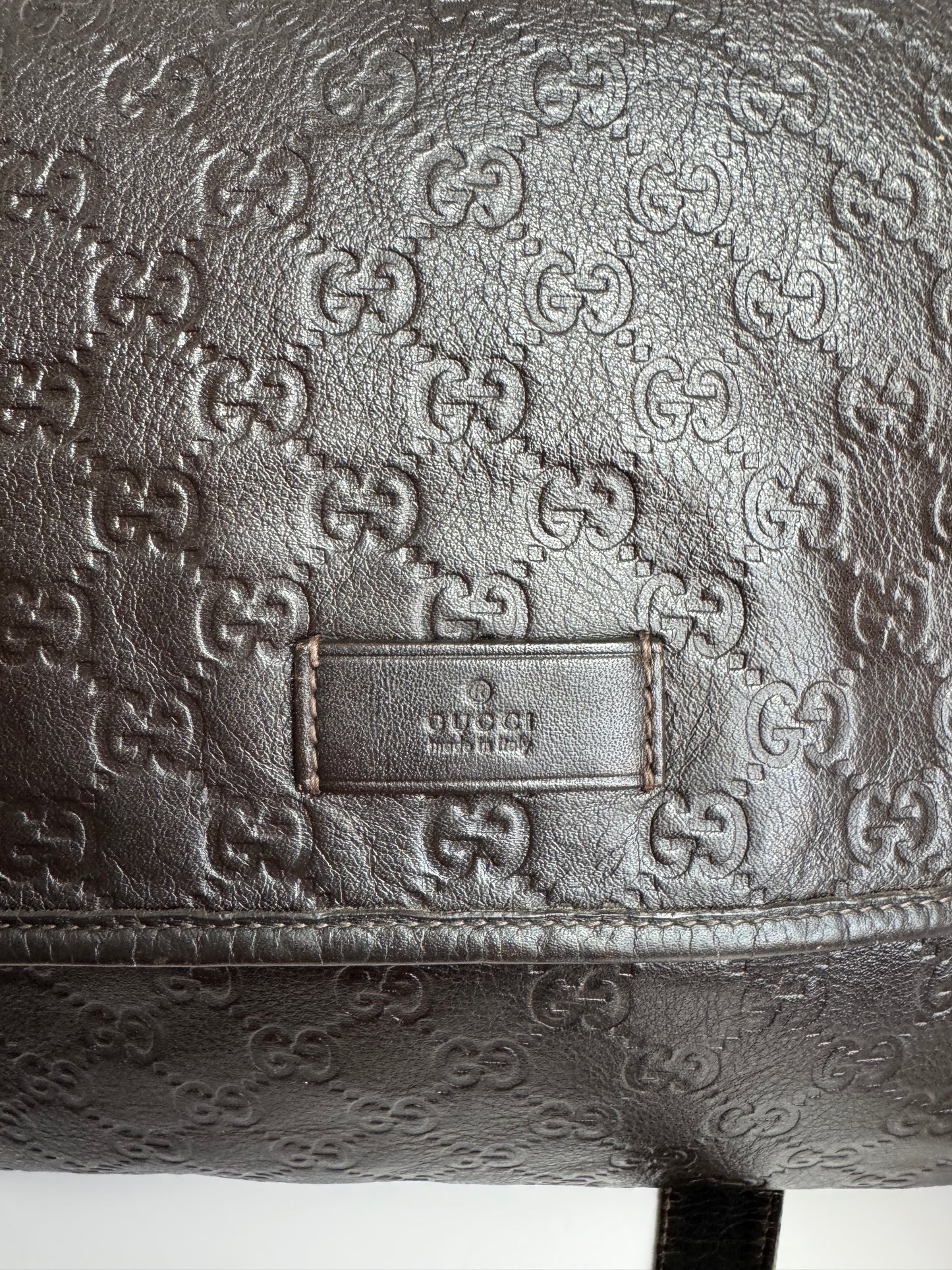 Gucci Flap Messenger GG Monogram Dark Brown