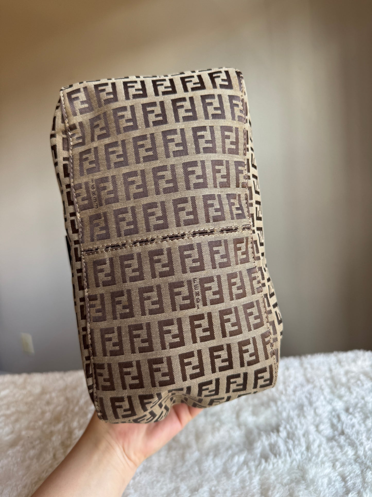 FENDI Zucchino Mama Canvas Dark brown