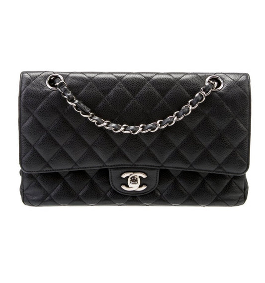 Chanel Classic Medium Caviar Silver Hardware