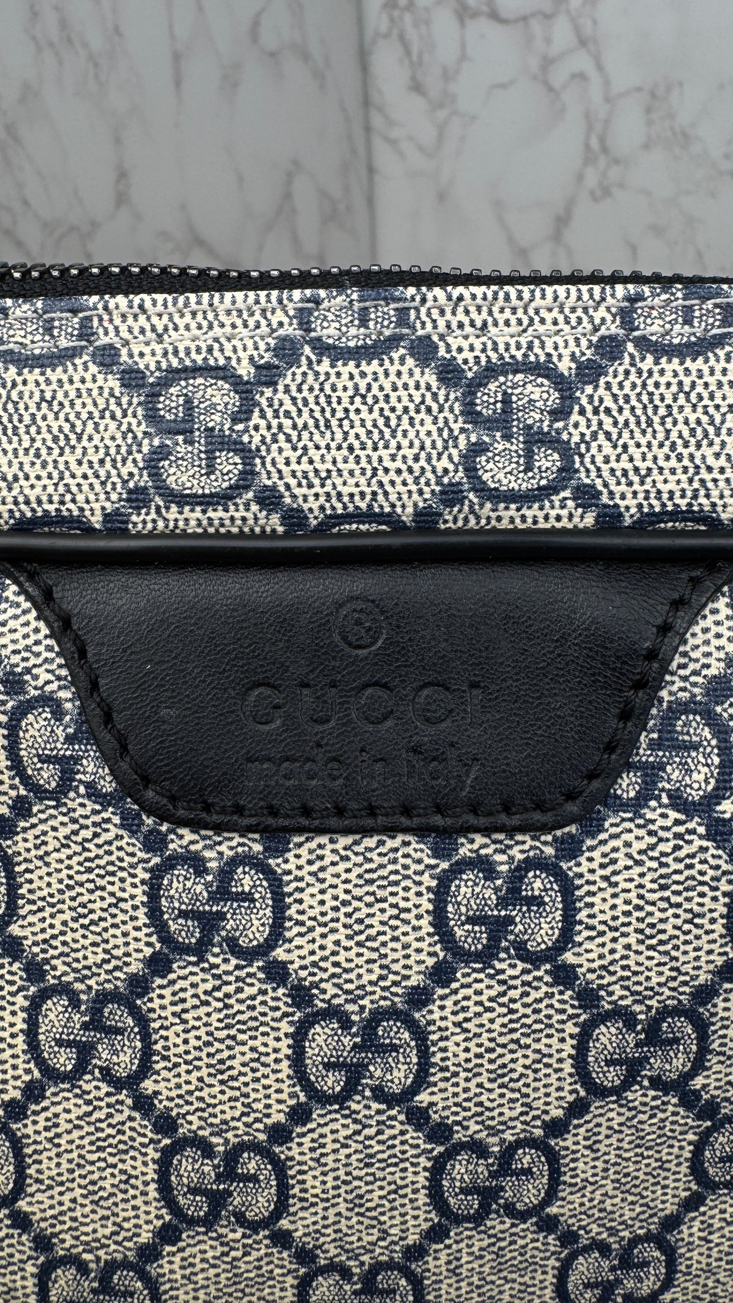 Gucci Briefcase Convertible Zip Around GG Coated Canvas Medium