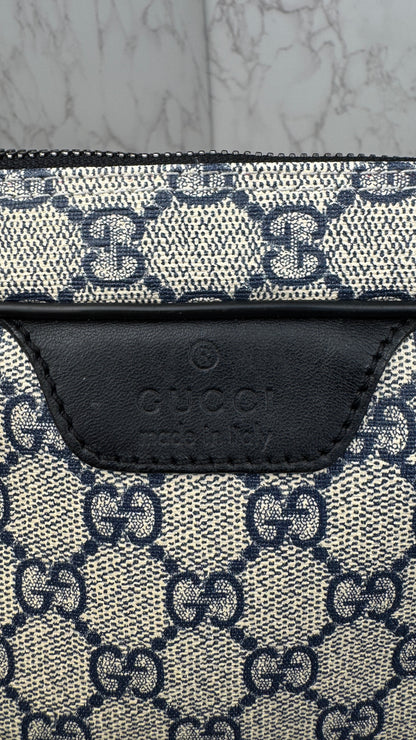 Gucci Briefcase Convertible Zip Around GG Coated Canvas Medium