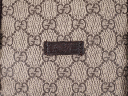Gucci Double Buckle Messenger Bag GG Coated Canvas