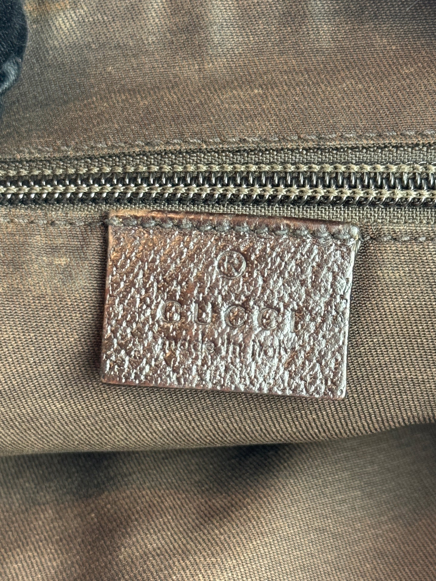 Gucci Web Halfmoon GG Canvas Medium