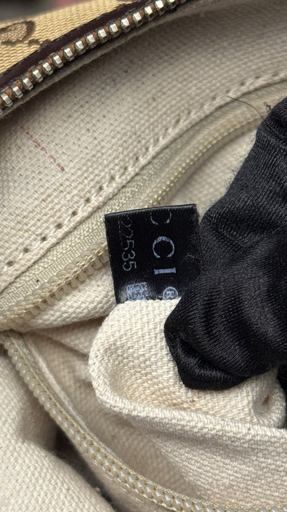 Gucci Half Moon Shoulder GG Canvas Brown