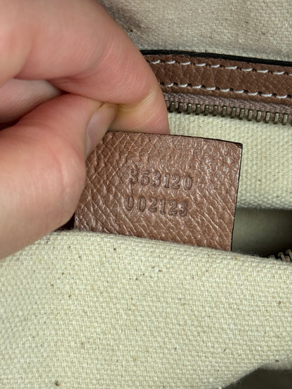 GUCCI Bree Top Handle GG Canvas Pink