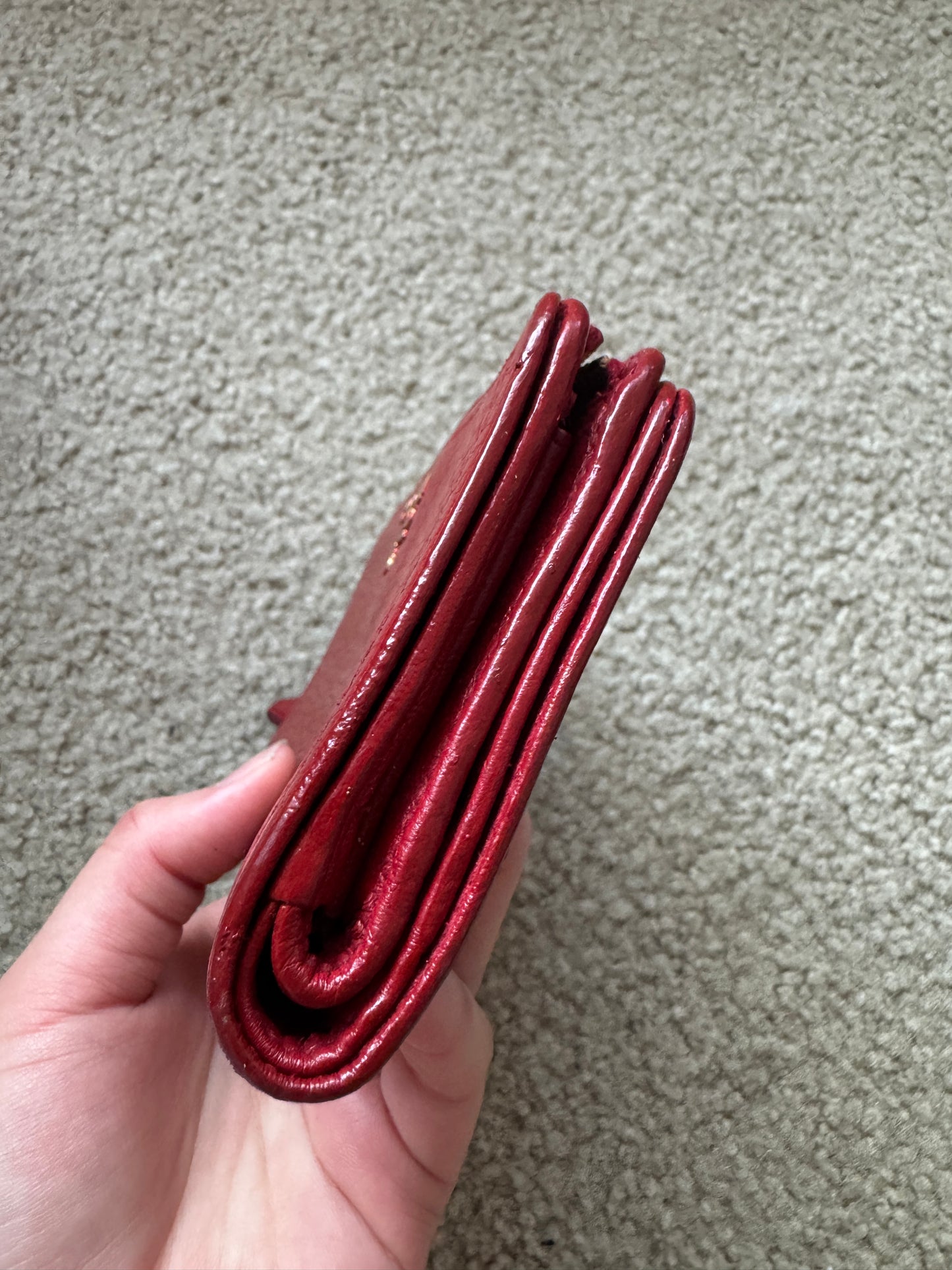 Prada leather Red wallet