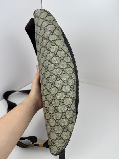 Gucci Belt Bag Coated Canvas GG Brown