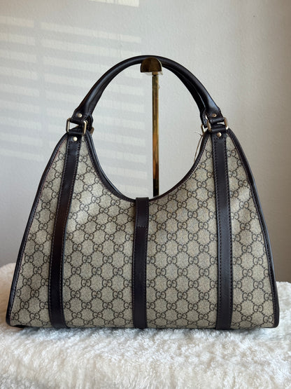 GUCCI GG Supreme Bardot Medium Coated Canvas