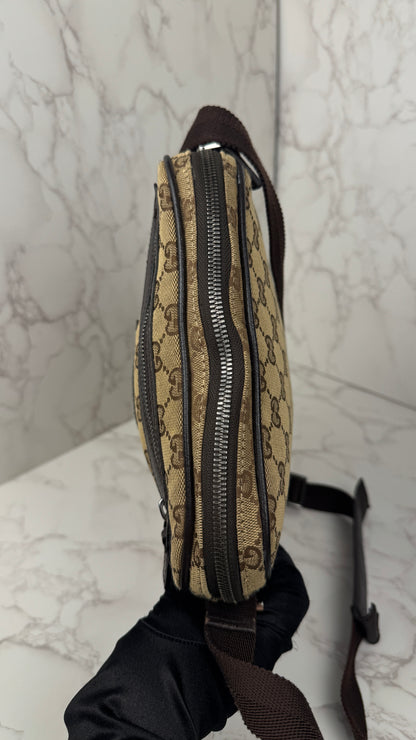 Gucci GG Canvas Crossbody Brown