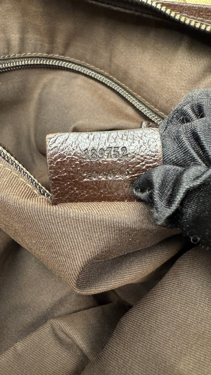 Gucci Half Moon Saddle Zip Crossbody GG Canvas Large