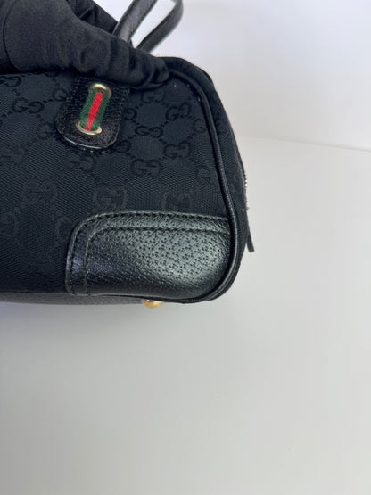 GUCCI  Princy Boston Small GG Black Canvas