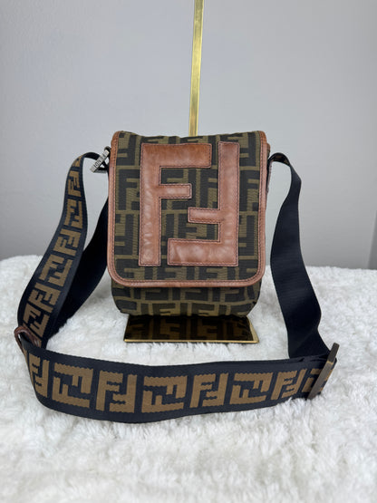 FENDI FF Flap Messenger Mini bag Zucca Canvas