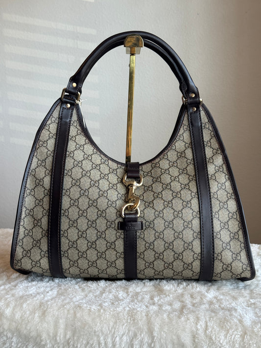 GUCCI GG Supreme Bardot Medium Coated Canvas