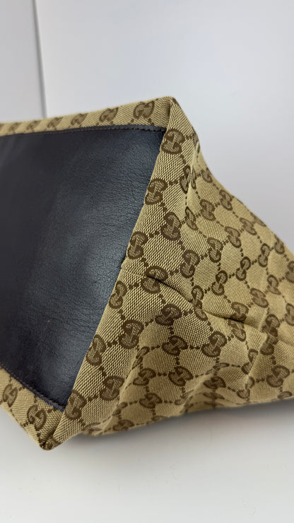 Gucci Web Zip Tote GG Canvas