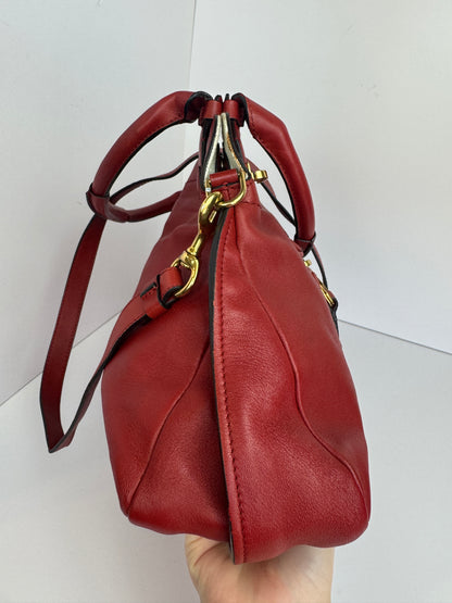 Chloé Margaret Leather handbag with strap Red