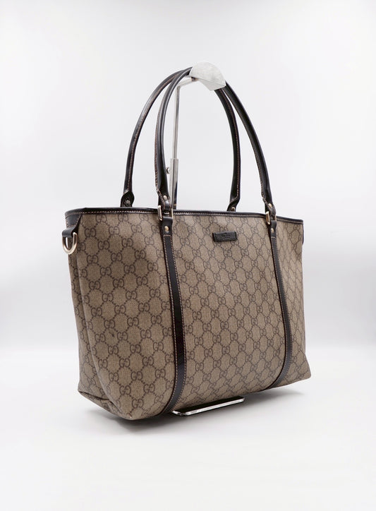 Gucci Joy Tote GG Supreme Coated Canvas Dark Brown