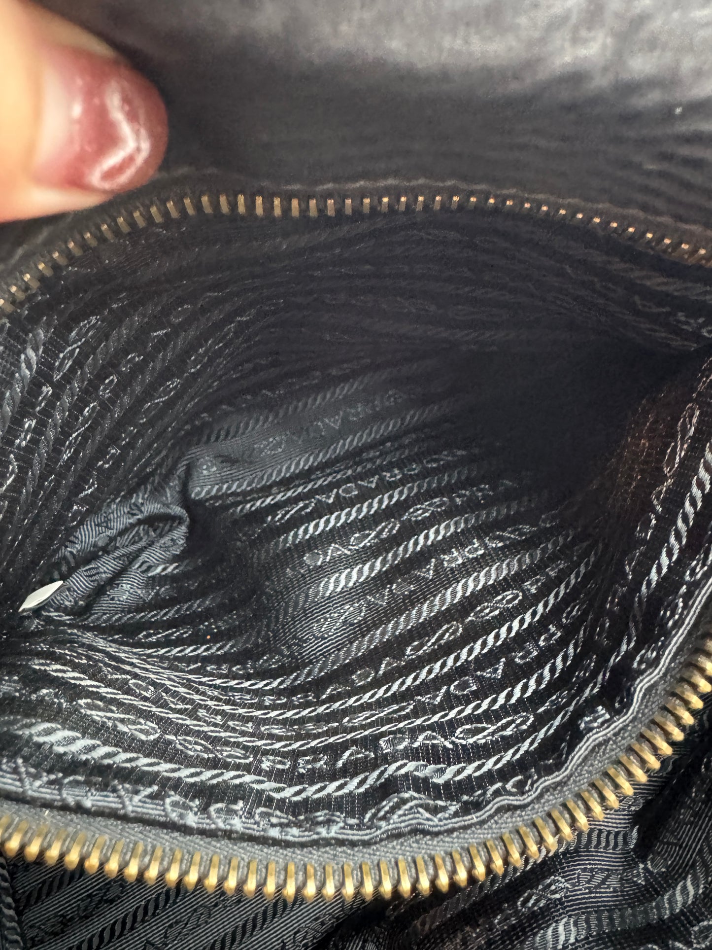 Prada Pattina Convertible Vitello Diano Leather bag Black