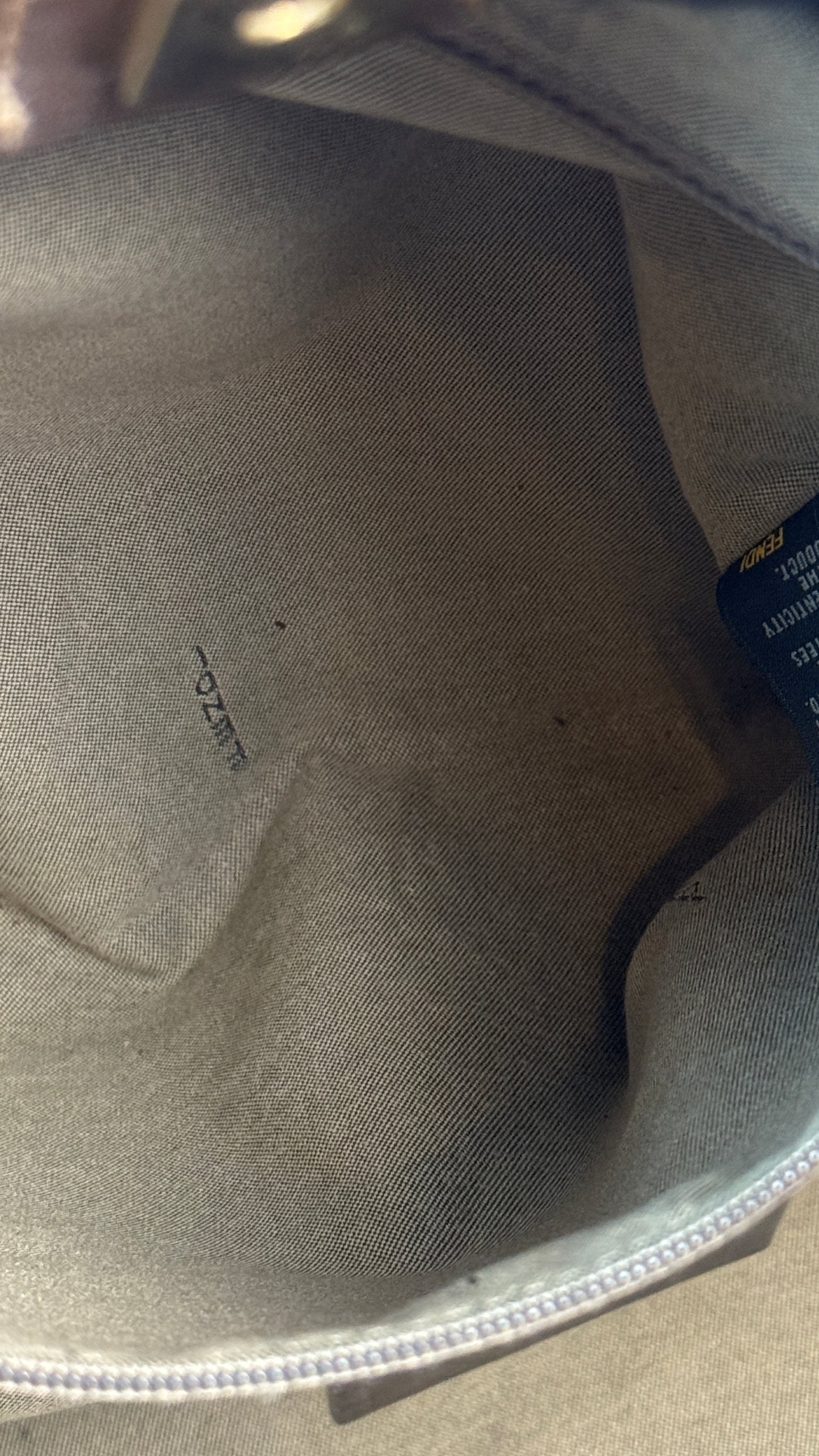 Fendi Zucchino Spalmati Chiusura tote bag in brown coated canvas with brown leather trim