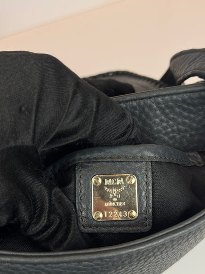Mcm Leather flap crossbody Dark grey